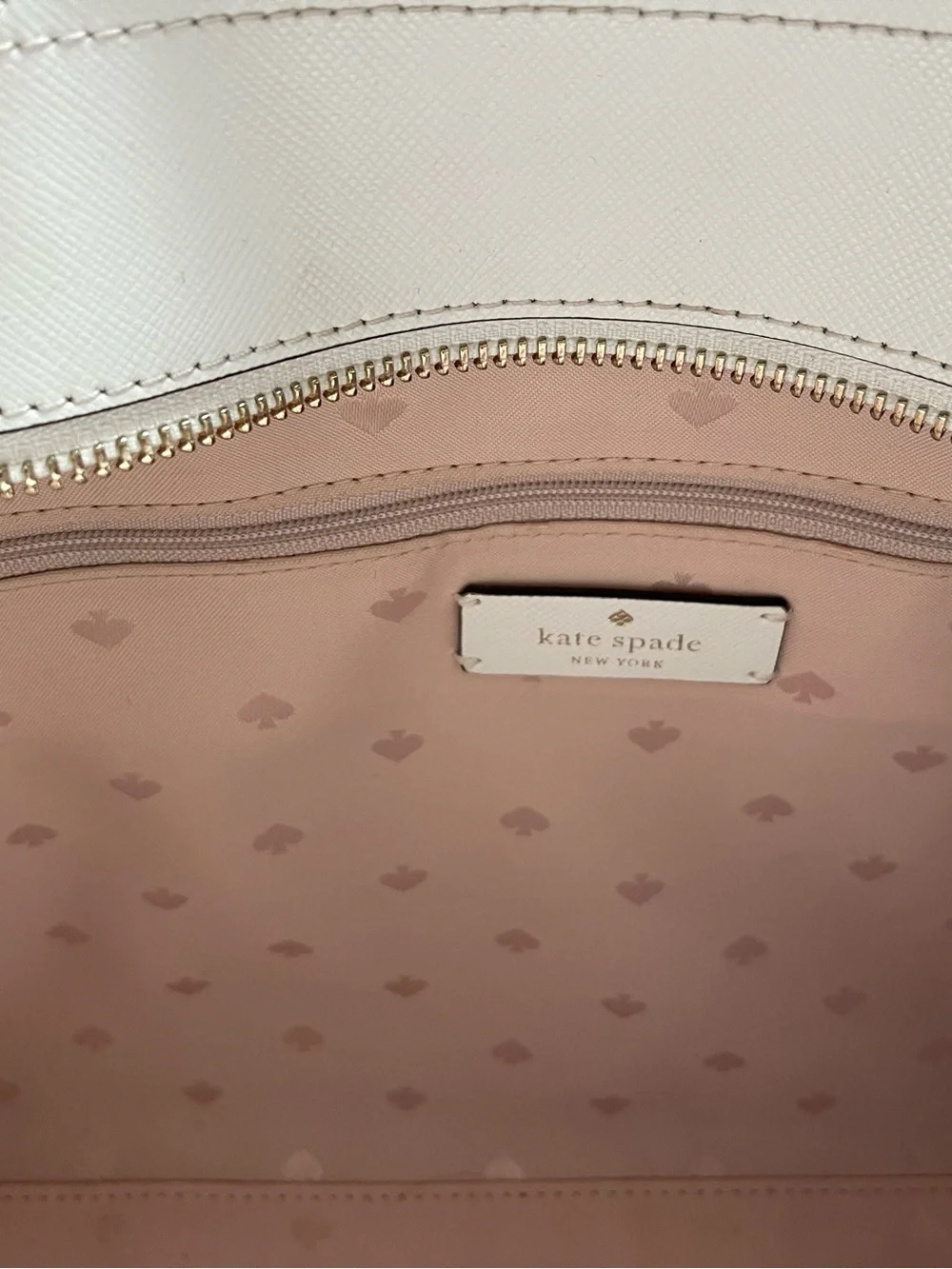 Kate Spade Large White Staci Saffiano Leather Satchel